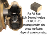 Anti Rattle Foam for light bearing holsters